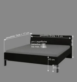 Wohnen Braune Möbel|Betten*Jugendbett Varianta mit Polsterkopfteil