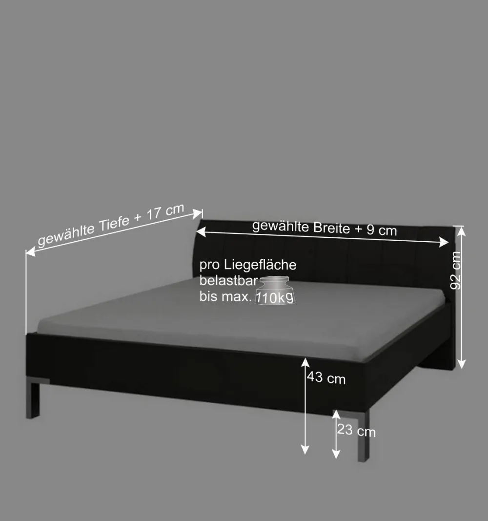 Wohnen Braune Möbel|Betten*Jugendbett Varianta mit Polsterkopfteil