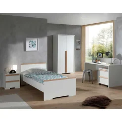 Wohnen Jugendzimmer Komplett*Jugendzimmer Ausstattung in Weiß - Eldrus (fünfteilig)