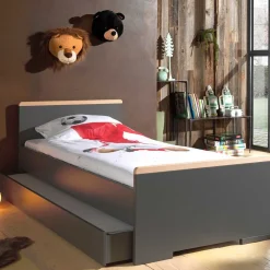 Wohnen Jugendzimmer Komplett*Jugendzimmer Einrichtung in Anthrazit - Navlius (dreiteilig)