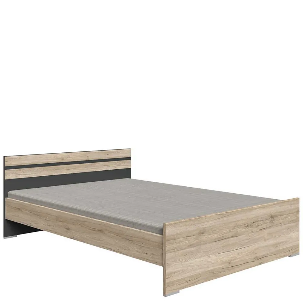 Wohnen Graue Möbel|Jugendzimmer Komplett*Jugendzimmer in Eiche San Remo Optik - Jilamenda (siebenteilig)