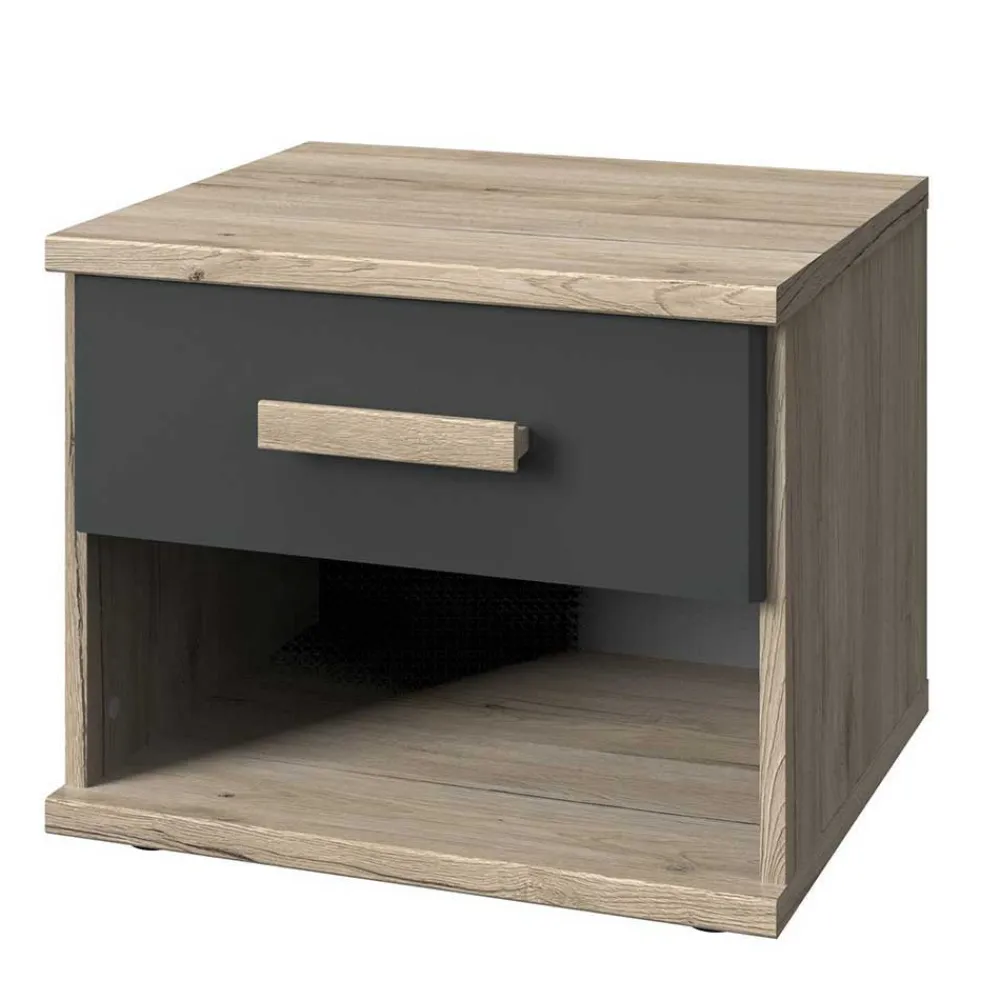 Wohnen Graue Möbel|Jugendzimmer Komplett*Jugendzimmer in Eiche San Remo Optik - Jilamenda (siebenteilig)