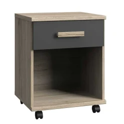 Wohnen Graue Möbel|Jugendzimmer Komplett*Jugendzimmer in Eiche San Remo Optik - Jilamenda (siebenteilig)