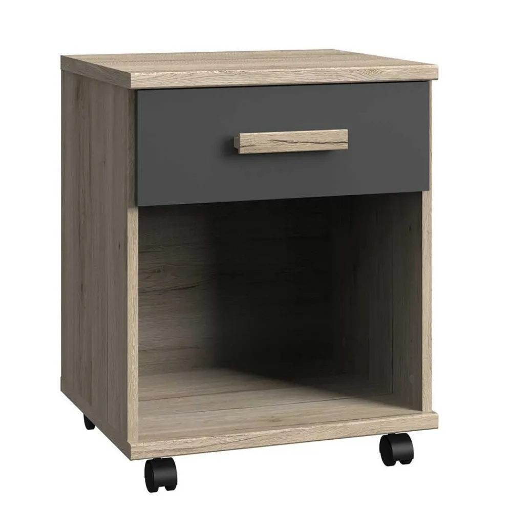 Wohnen Graue Möbel|Jugendzimmer Komplett*Jugendzimmer in Eiche San Remo Optik - Jilamenda (siebenteilig)