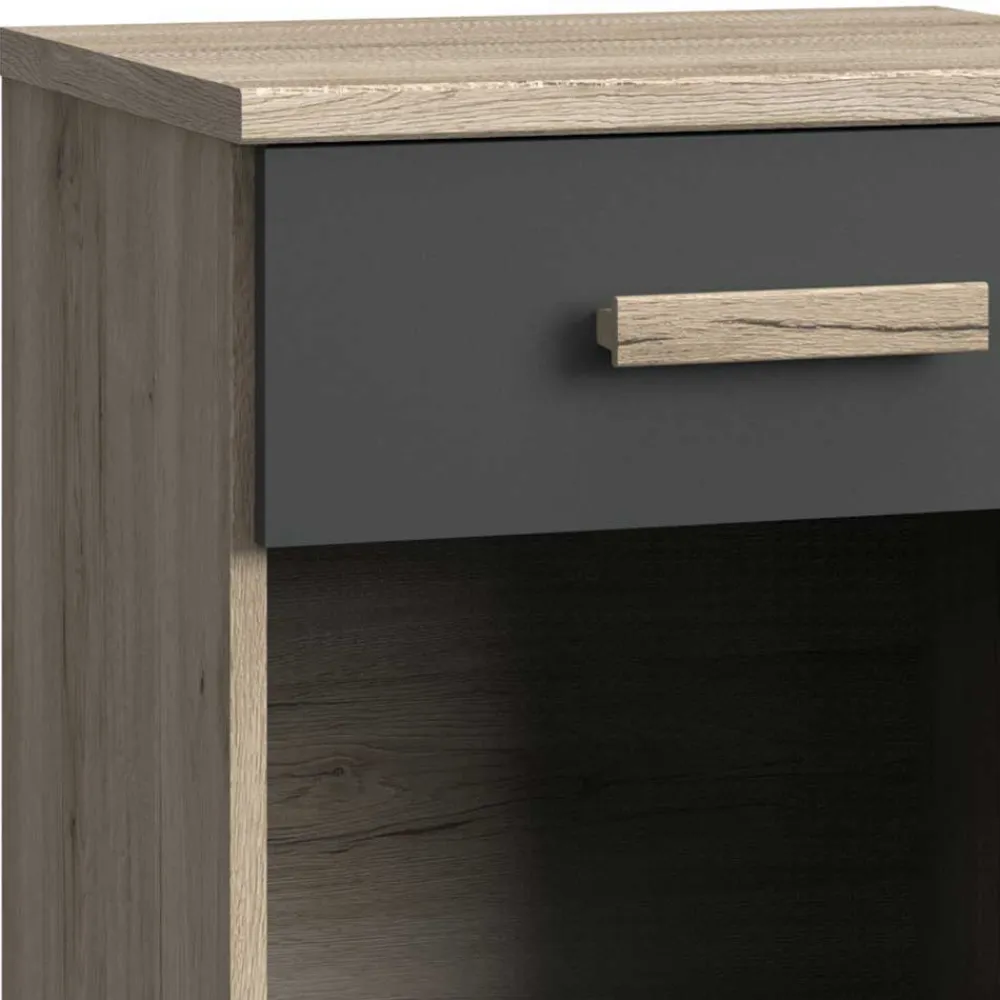 Wohnen Graue Möbel|Jugendzimmer Komplett*Jugendzimmer in Eiche San Remo Optik - Jilamenda (siebenteilig)