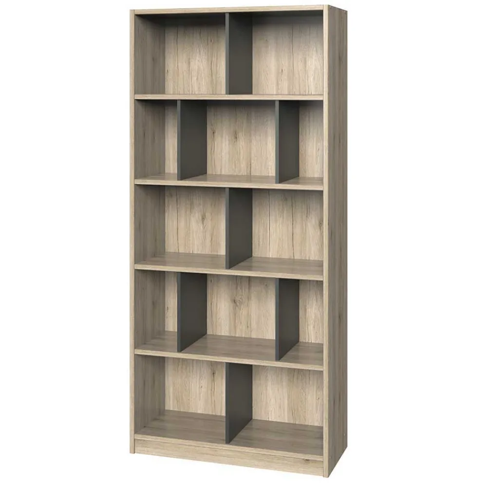 Wohnen Graue Möbel|Jugendzimmer Komplett*Jugendzimmer in Eiche San Remo Optik - Jilamenda (siebenteilig)