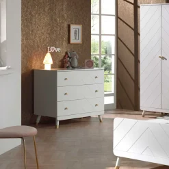 Wohnen Kindermöbel*Jugendzimmer Möbel in Weiß & Gold - Zimventa (vierteilig)