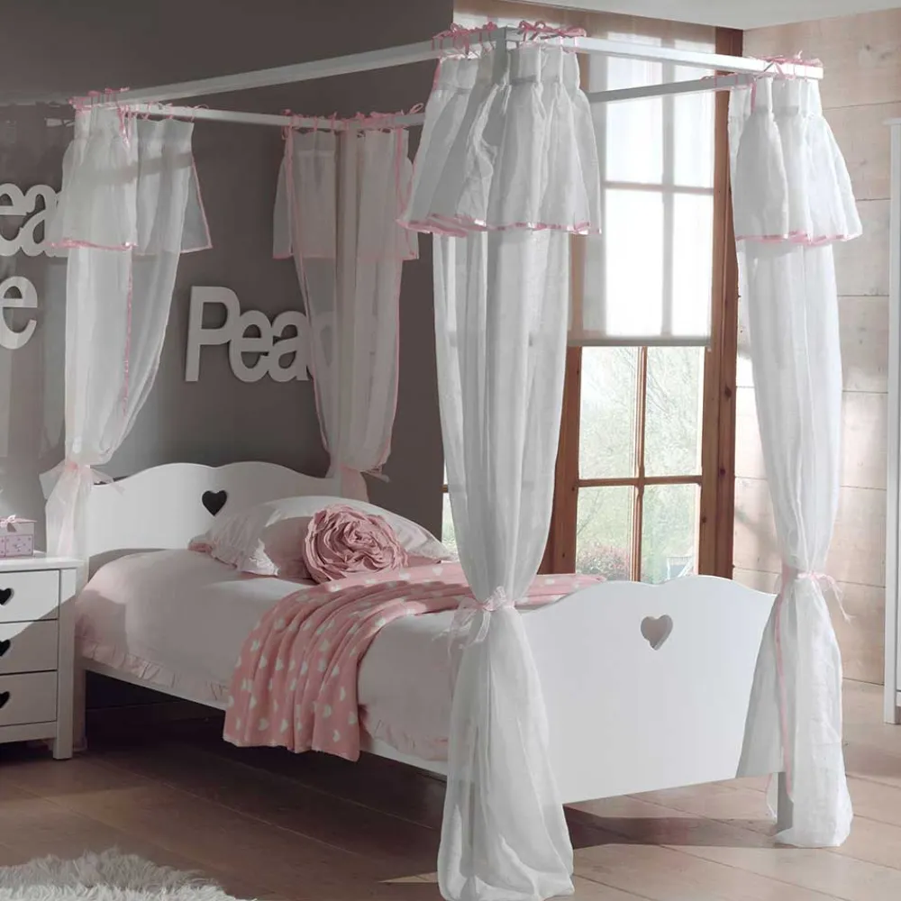 Wohnen Kindermöbel|Jugendzimmer Komplett*Jugendzimmer Möbel Set Grandory mit Himmelbett (dreiteilig)