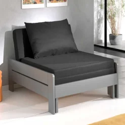 Wohnen Skandinavische Möbel|Sofas*Jugendzimmer Schlafsessel in Grau & Schwarz - Fortoria