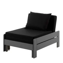 Wohnen Skandinavische Möbel|Sofas*Jugendzimmer Schlafsessel in Grau & Schwarz - Fortoria