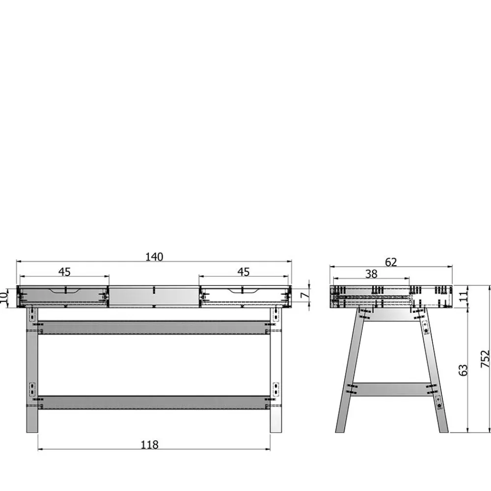 Kinder Wohnen Jugendzimmer Schreibtisch Madrid in Grün