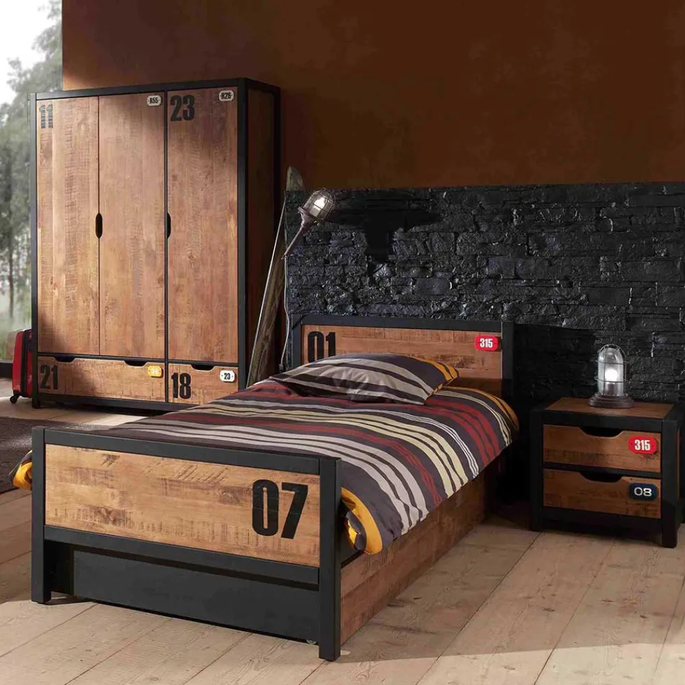 Wohnen Kinderzimmer Komplett*Jugendzimmermöbel Komplettset - Krefos (dreiteilig)