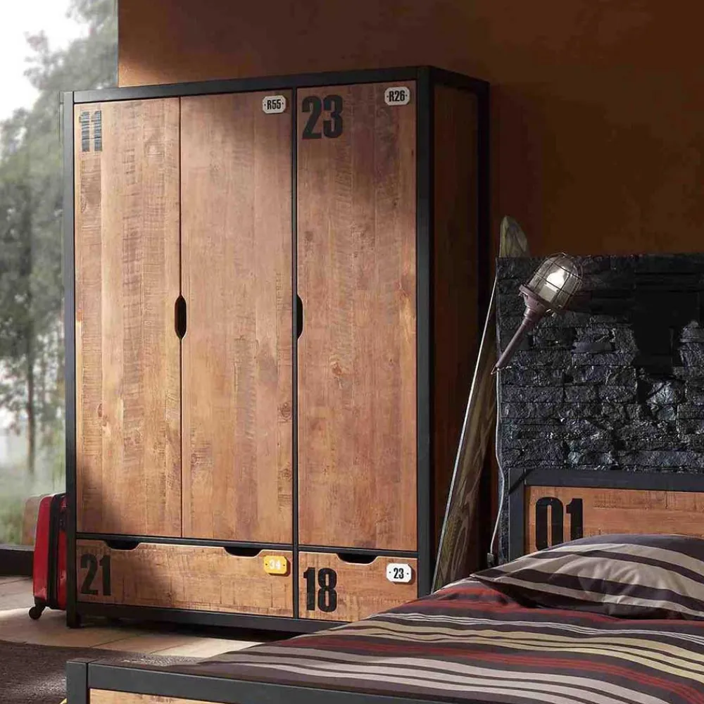 Wohnen Kinderzimmer Komplett*Jugendzimmermöbel Komplettset - Krefos (dreiteilig)