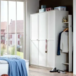 Wohnen Kindermöbel|Jugendzimmer Komplett*Jugendzimmermöbel Masculino in Weiß Set (sechsteilig)