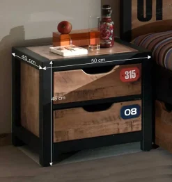 Wohnen Jugendzimmer Komplett*Jugendzimmermöbel Set Krefos aus Kiefer (vierteilig)