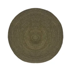 Wohnen Jute Teppich in Oliv Grün - Pandoro