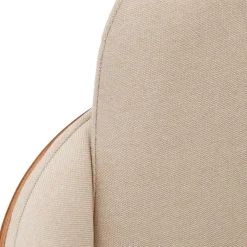 Wohnen Kantiger Schreibtischsessel in Beige Chenille - Vinzenzo