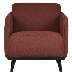 Wohnen Kastanienfarbener Boucle Polstersessel mit Federkern - Asmatio
