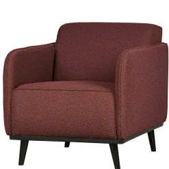 Wohnen Kastanienfarbener Boucle Polstersessel mit Federkern - Asmatio