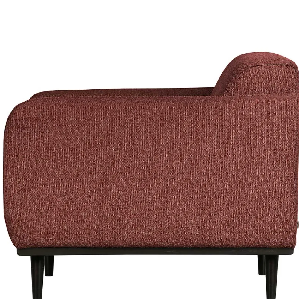 Wohnen Kastanienfarbener Boucle Polstersessel mit Federkern - Asmatio