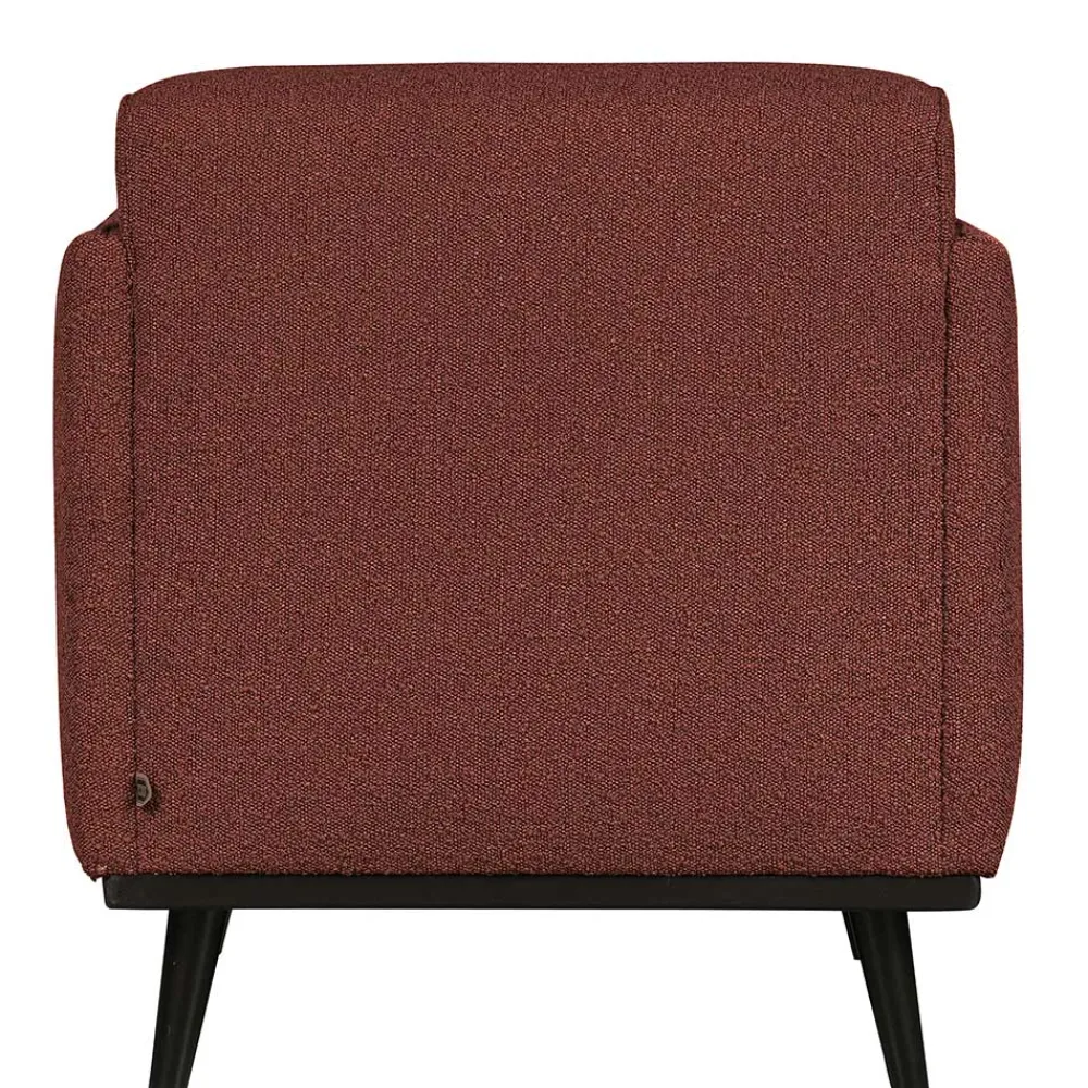 Wohnen Kastanienfarbener Boucle Polstersessel mit Federkern - Asmatio