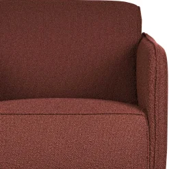 Wohnen Kastanienfarbener Boucle Polstersessel mit Federkern - Asmatio