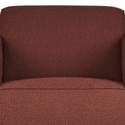 Wohnen Kastanienfarbener Boucle Polstersessel mit Federkern - Asmatio