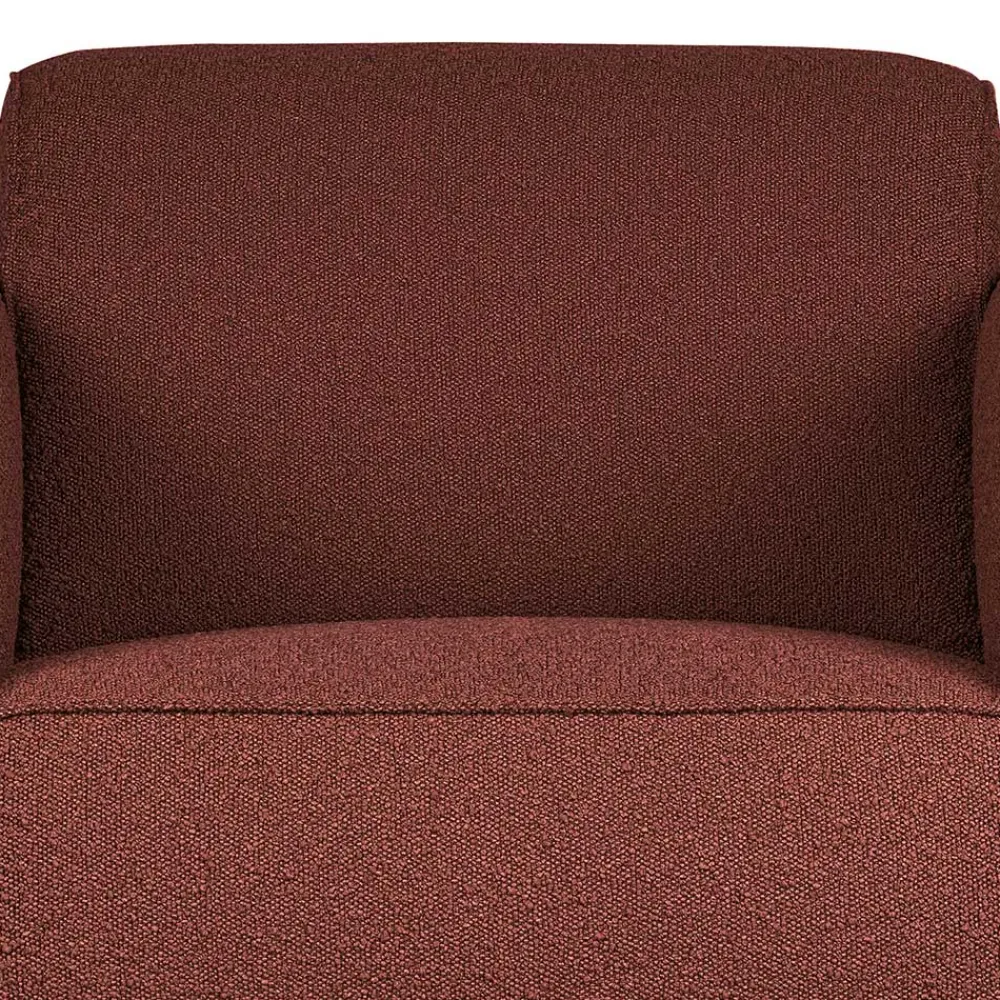 Wohnen Kastanienfarbener Boucle Polstersessel mit Federkern - Asmatio