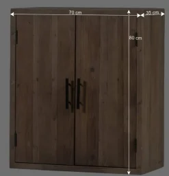 Wohnen Küchenschränke|Vintage Möbel*Küche Hängeschrank aus Kiefer Massivholz - Macsena