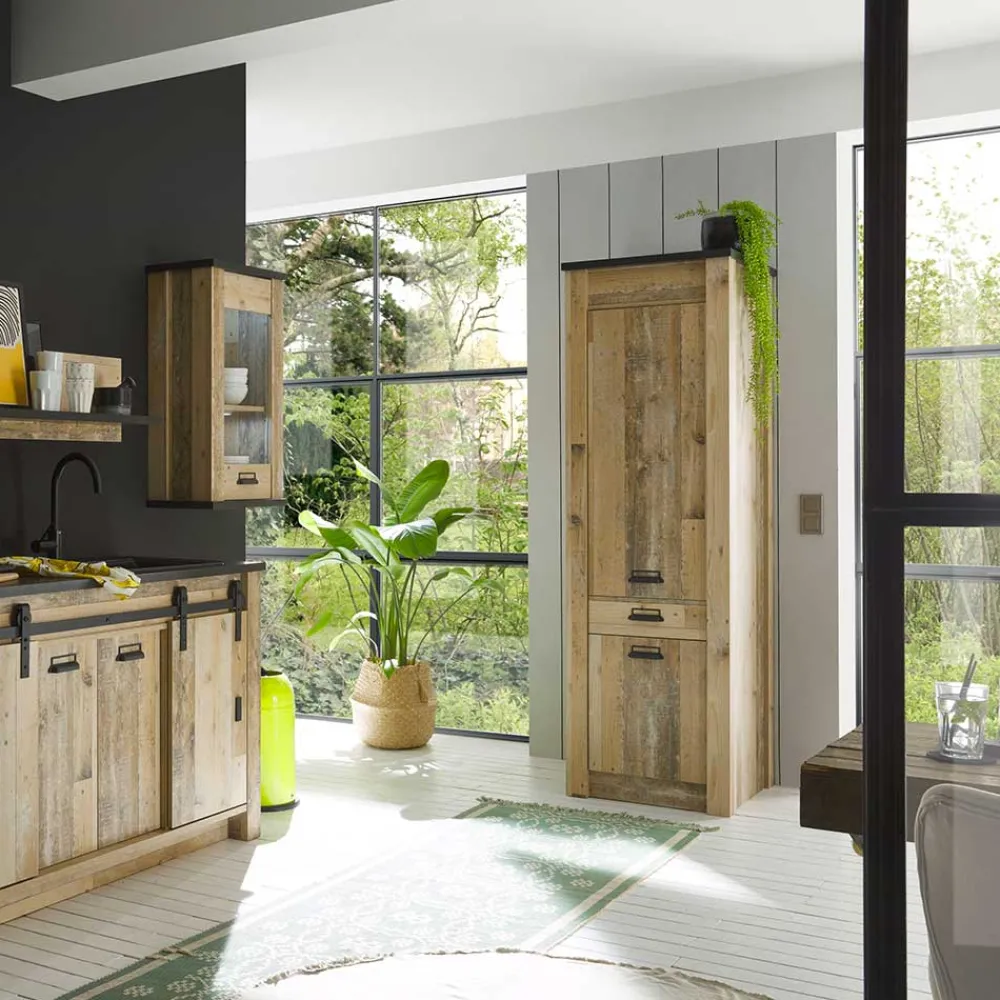 Wohnen Küche Hochschrank in verwitterter Holzoptik - Garisa