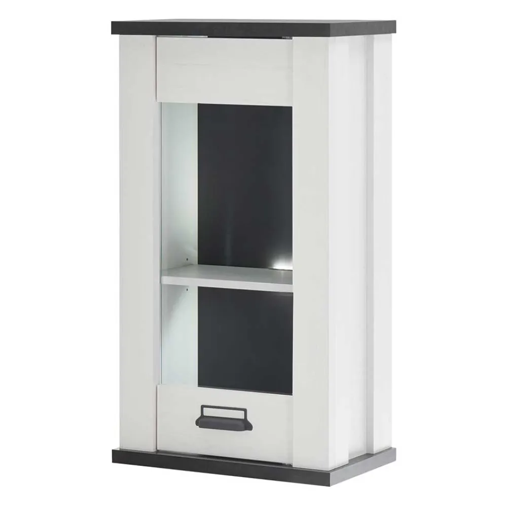 Wohnen Küchenschränke*Küche Oberschrank in Weiß & Anthrazit - Eture