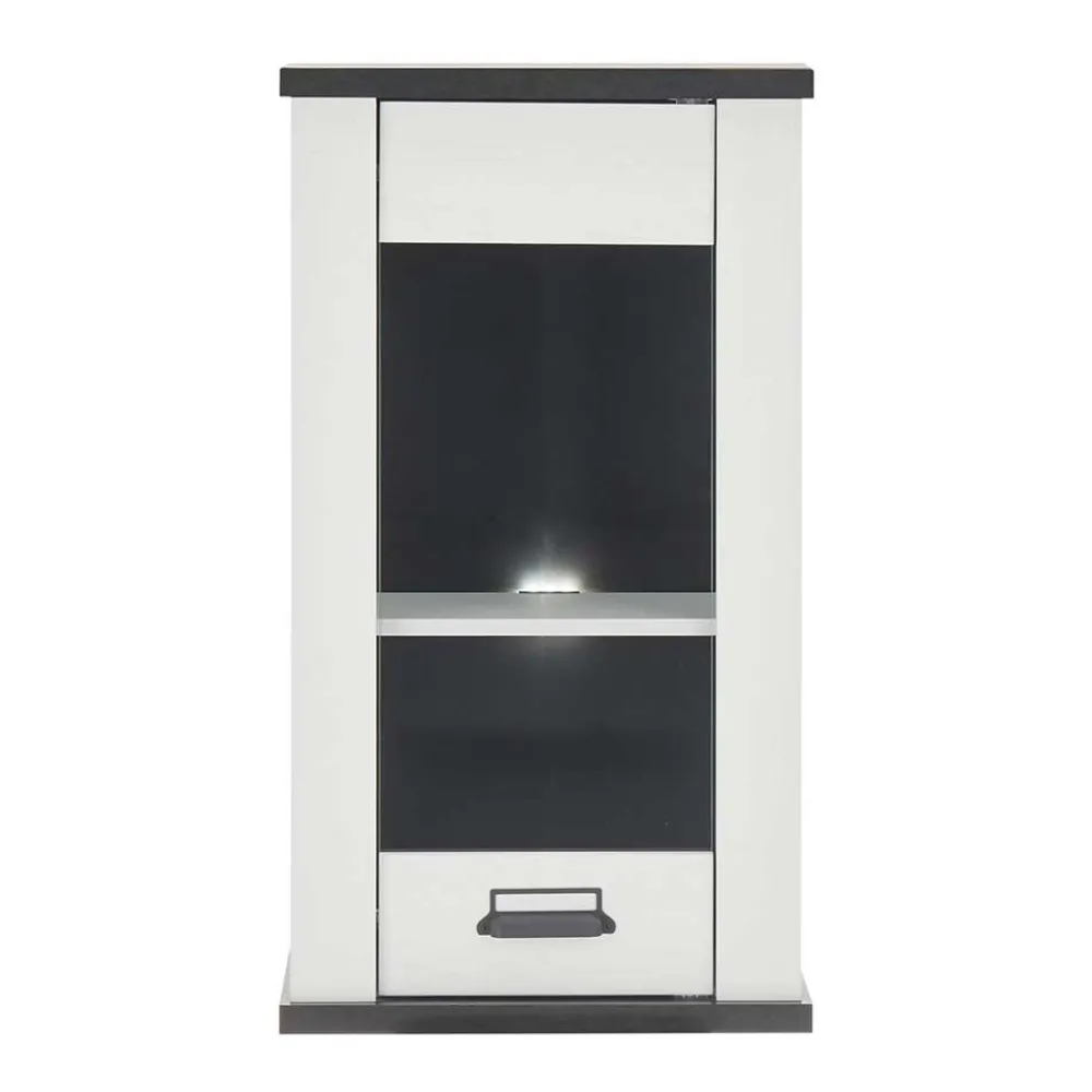 Wohnen Küchenschränke*Küche Oberschrank in Weiß & Anthrazit - Eture