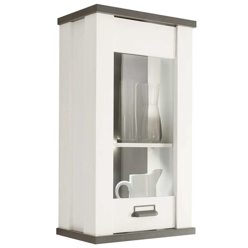 Wohnen Küchenschränke*Küche Oberschrank in Weiß & Anthrazit - Eture