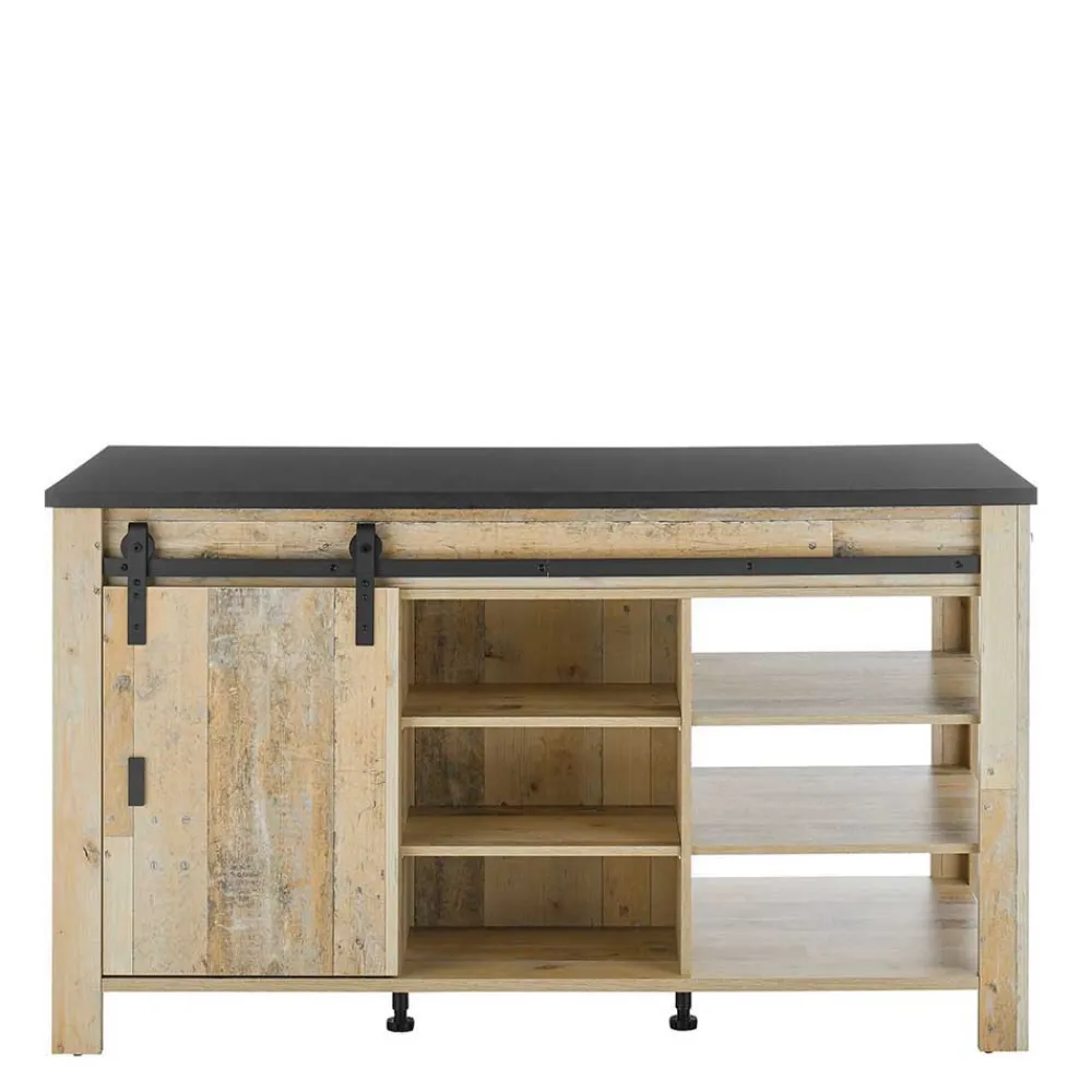 Wohnen Küchenausstattung Möbel-Set mit Insel - Garisa (sechsteilig)