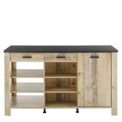 Wohnen Küchenausstattung Möbel-Set mit Insel - Garisa (sechsteilig)