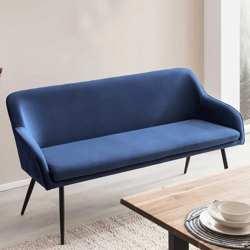 Wohnen Schwarze Möbel|Küchenbänke*Küchenbank in Blau mit Schwarz - Zarcon