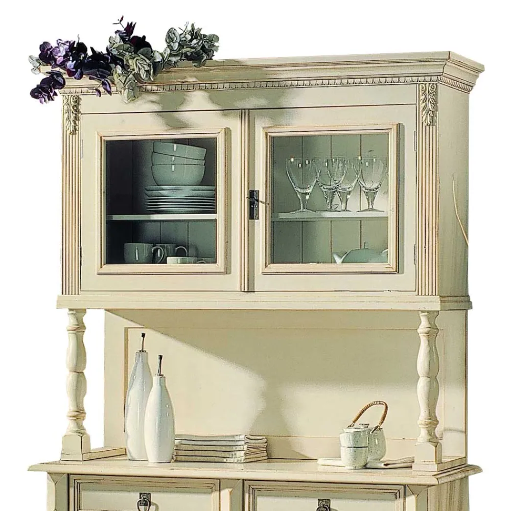 Wohnen Kommoden|Esszimmer-Vitrinen*Küchenbuffet Francis in Antikweiß