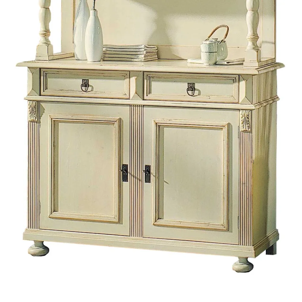 Wohnen Kommoden|Esszimmer-Vitrinen*Küchenbuffet Francis in Antikweiß