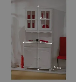 Wohnen Kommoden|Vitrinen*Küchen-Buffetschrank Nanini in Weiß