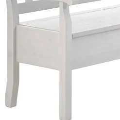 Wohnen Küchenbänke|Esszimmerbänke*Kücheneckbank Onesti in Weiß Kiefer massiv