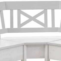 Wohnen Küchenbänke|Esszimmerbänke*Kücheneckbank Onesti in Weiß Kiefer massiv