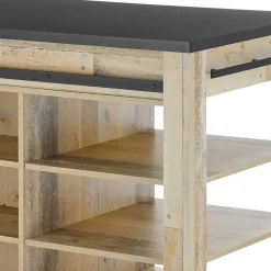 Wohnen Küchen-Einrichtung mit Insel Set - Garisa (siebenteilig)