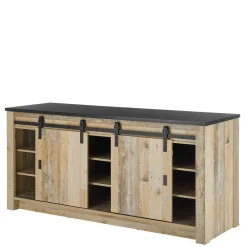 Wohnen Küchen-Einrichtung mit Insel Set - Garisa (siebenteilig)