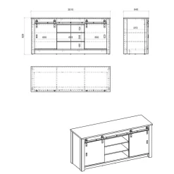 Wohnen Küchen-Einrichtung mit Insel Set - Garisa (siebenteilig)