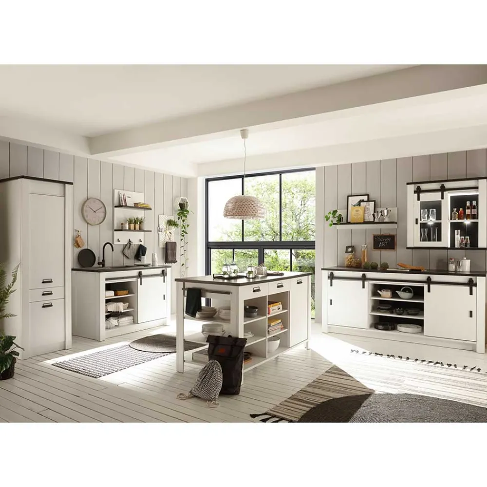 Wohnen Kücheneinrichtung mit Insel - Eture (siebenteilig)