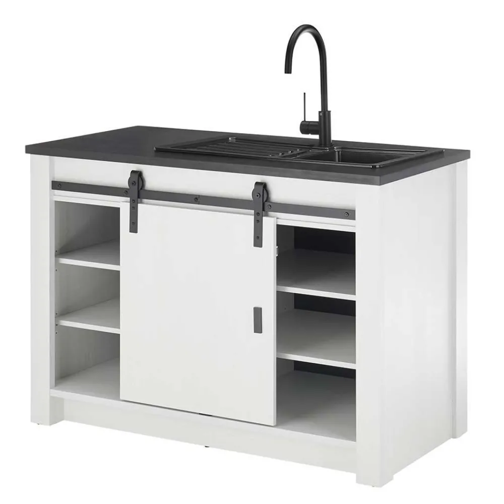 Wohnen Kücheneinrichtung mit Insel - Eture (siebenteilig)