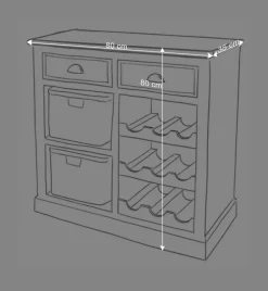 Wohnen Küchenkommode Cultures mit Flaschenregal