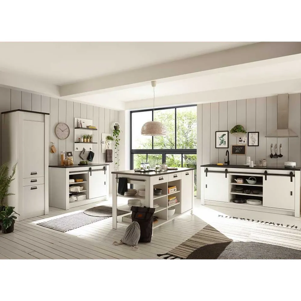 Wohnen Küchenmöbel mit Insel Set - Eture (fünfteilig)