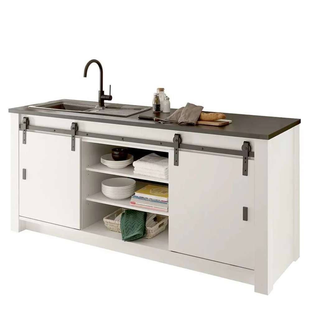 Wohnen Küchenmöbel mit Insel Set - Eture (fünfteilig)