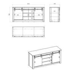 Wohnen Küchenmöbel mit Insel Set - Eture (fünfteilig)